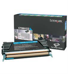 TONER ORYGINALNY LEXMARK C736H1CG CYAN 10000 STRON