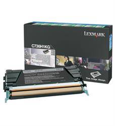 TONER ORYGINALNY LEXMARK C736H1KG CZARNY 12000 STRON