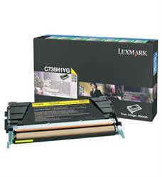 TONER ORYGINALNY LEXMARK C736H1YG YELLOW 10000 STRON