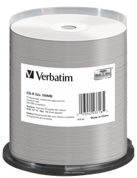 VERBATIM CD-R, 43718, THERMAL SURFACE FOR RIMAGE PRISM, 100-PACK, 700MB, 52X, CAKE BOX, DO ARCHIWIZACJI DANYCH