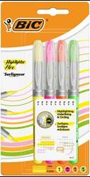 ZAKREŚLACZ BIC HIGHLIGHTER FLEX 946041 MIX*4 PĘDZELEK 1-4MM 4SZT